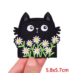 Cartoon Embroidered Patches Iron On Patches For Clothing Thermoadhesive Patches On Clothes DIY Cute Cat Patch Jacket Applique