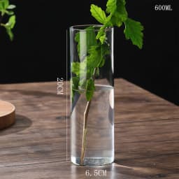 New Transparent Glass Hydroponic Vase Modern Cylinder Flower Centerpiece Clear Vases Use for Floral Wedding Home Decoration