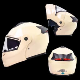 AD Factory Wholesale Fashion LED Intelligence Taillights Motorcycle Helmet Dual Mirror Riding Full Helmet for Safe Travel Hat