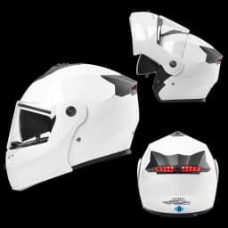 AD Factory Wholesale Fashion LED Intelligence Taillights Motorcycle Helmet Dual Mirror Riding Full Helmet for Safe Travel Hat