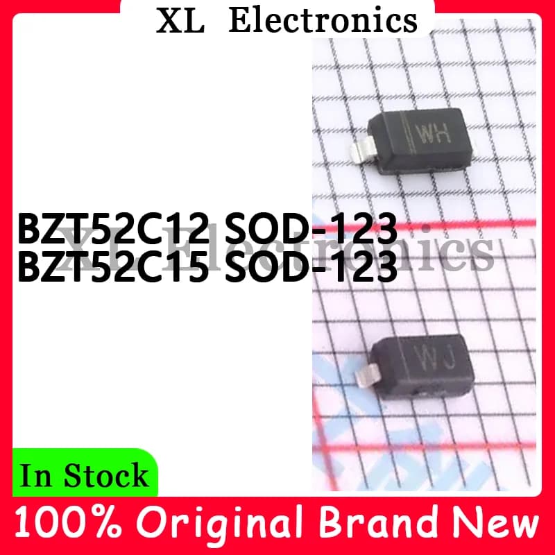 100Pcs/lot BZT52C12 SOD-123 BZT52C15 SOD-123 New Original