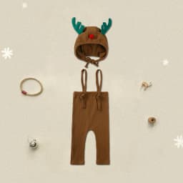 2026 Baby Cute Christmas Clothing Knit Pants with Hat Toddler Girls Boys Trousers New Born Baby Clothes Cotton Newborn Outfits