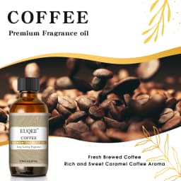EUQEE 60ml (2 Fl.Oz.) Men's Fragrance Oil For Reed Diffuser, Car Diffusion-Leather Coffee Bamboo & Teak Bay Rum Aromatherapy Oil