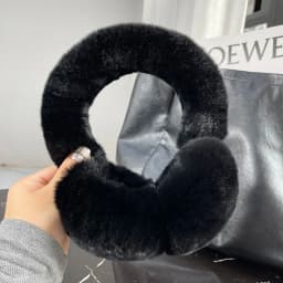 Real Fur Earmuffs Winter Russian Women Warm Genuine Rex Rabbit Fur Earmuff Fashion Lovely Natural Fur Earflaps Wholesale Retail