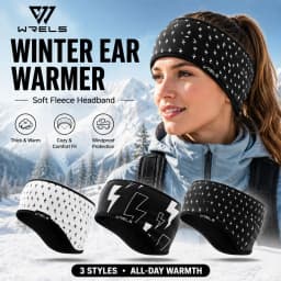 WRELS Winter Ear Warmer Headband Windproof Sports Fleece Thermal Ear Muffs for Women Men Running Hiking Skiing Cycling Jogging