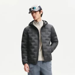 BOSIDENG Men's Hooded Lightweight down Jacket Warm Zipper Casual Winter Outerwear Coat for Outdoor