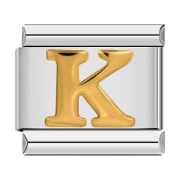 2025 New Fashion 26 English Letter Italian Charm Chain DIY Bracelet Gold Plated Letter Neutral Jewelry