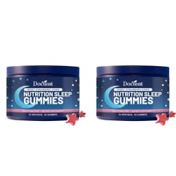 Docteat Sleep Gummies Magnesium L-Theanine Valerian Chamomile Supports Restful Better Sleep Relaxation Calm Unwind Bedtime 60pcs