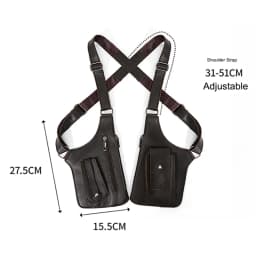 Genuine Leather Men Vest Bag Waist Packs High Quality Cowhide Leather Men Shoulder Bag Backpack Soft Leather Tactical Men Bag