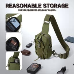 Outdoor Tactical Chest Bag Walkie-Talkie Nylon Cloth Bag Outdoor Sports Cycling Fitness Backpack Key Bag Multi-Pocket Bag Student