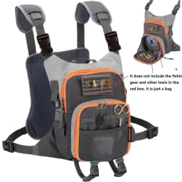 Fly Fishing Pack - Chest Pack with Work Station Lightweight Tackle Fishing Bag with Quick-Release