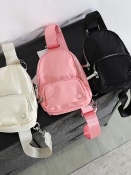 Adjustable Crossbody Chest Bag Travel Single Shoulder Bag Multifunctional Sling Bag Polyester Zipper Closure Casual Leisure