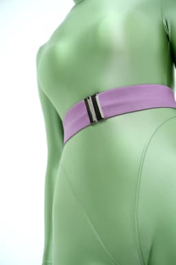 XClocKNYoung Belt Silk Skating Sports Fitness Plastic Waist satin glossy Belt Decoration Buckle Waist Glossy Decorative Belt