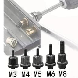 5pcs M3 + M4 + M5 + M6 + M8 Hand Rivet Nut Gun Head Nuts Simple installation Riveter Rivnut Tool Accessory For Nuts