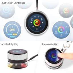 CrowPanel 1.28-inch ESP32 HMI Rotary Display 240x240 IPS Round Touch Knob Screen with UART I2C FPC Interface 2.4G WiFi Support