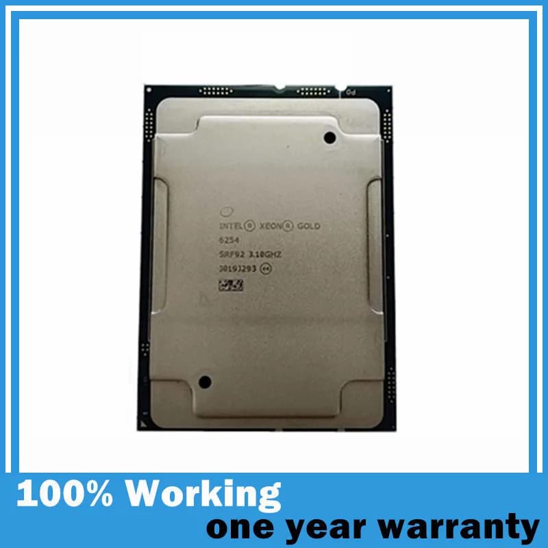 Xeon GOLD 6254 3.1GHz 18 Cores 36 Threads 24.75MB 200W GOLD 6254 CPU Processor Smart Cache GOLD-6254 Package LGA 3647