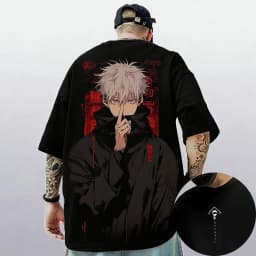 Gojo Satoru Jujutsu Kaisen Print Short Sleeves T-shirt Cotton Kid Clothes Funny Round Neck Harajuku Y2K New Arrival Tee Tops
