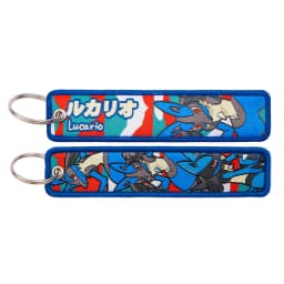 Pokemon Anime Embroidery Keychain Key Fob Jet Tag for Cars Motorcycles Backpack Key Ring Pendant Jewelry Anime Fan Accessories