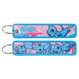 Pokemon Anime Embroidery Keychain Key Fob Jet Tag for Cars Motorcycles Backpack Key Ring Pendant Jewelry Anime Fan Accessories