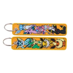 Pokemon Anime Embroidery Keychain Key Fob Jet Tag for Cars Motorcycles Backpack Key Ring Pendant Jewelry Anime Fan Accessories