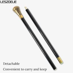 Vintage Prussian Eagle Walking Cane Luxury Pattern Black Gold Handle Detachable Elegant Wood Walking Stick for Men And Women