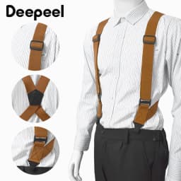 1Pc 38mm Adult Men's Suspenders Plastic Non-slip 2 Clips Elastic Strap Man Braces Suspender for Pants Shirt Male Jockstrap