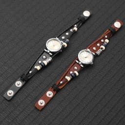 Men's Antique Punk Vintage Quartz Watch with Handmade Leather Bracelet Unisex Streetwear Fashion Accessory Gift
