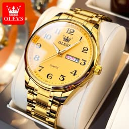 OLEVS Fashion Brand Couple Quartz Watches Waterproof Luminous Wristwatch for Lover Date Men‘s and Women's Wristwatch Simple
