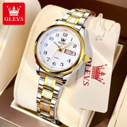 OLEVS Fashion Brand Couple Quartz Watches Waterproof Luminous Wristwatch for Lover Date Men‘s and Women's Wristwatch Simple