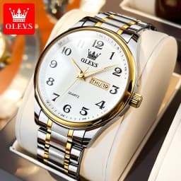 OLEVS Fashion Brand Couple Quartz Watches Waterproof Luminous Wristwatch for Lover Date Men‘s and Women's Wristwatch Simple