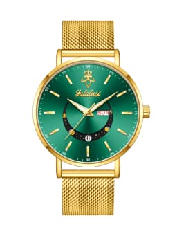 YaLaLuSi Stylish Men's and Women's Minimalist Casual Watches with Calendar and Smiley Face Design—Couple's Watches Reloj