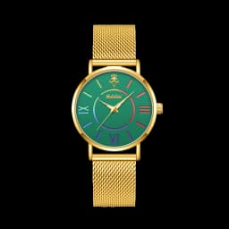 YaLaLuSi Rainbow Roman Numeral Men’s and Women’s Watches with Steel Straps – Quartz Wristwatches – Couples’ Watches – Gifts