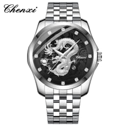 CHENXI Mens Business Luxury Full Steel Golden Quartz Watch Top Brand Waterproof Date Luminous Scratch-Proof Fashion Wristwatch