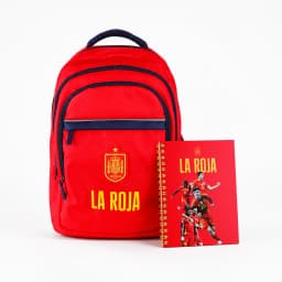 La Roja School Backpack Spanish National Football Team "La Roja", Official Licensed Product National team football backpack 43x30x18cm red and navy blue with compartments