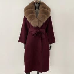 OFTBUY New Luxury Winter Clothes Outerwear Women Mid-Length 100% Wool Coat Real Fox Fur Collar Belted Wrap Woolen Jacket Female
