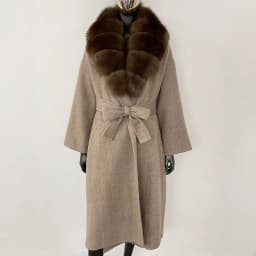 OFTBUY New Luxury Winter Clothes Outerwear Women Mid-Length 100% Wool Coat Real Fox Fur Collar Belted Wrap Woolen Jacket Female