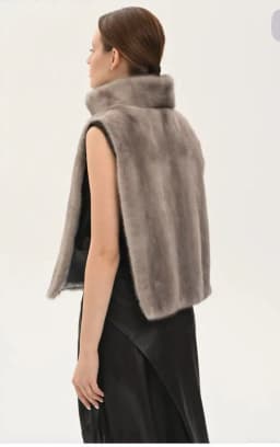 2025 Women's New Mink Fur Shawl Genuine Mink Fur Vest