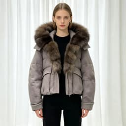 OFTBUY Warm Big Natural Fur Collar Hooded Coat Women New Winter Short Puffer Clothing Fashion Jacket with Fur for Female