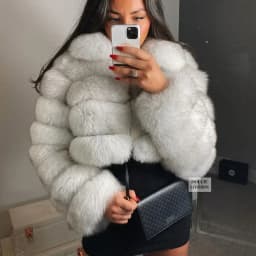 2026 Maomaokong White Real Fur Jacket Women Winter Short Natural Fox Fur Lady Zipper Fur Coat Female Warm Jacket with Collar