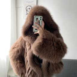 FURTJY New Style Jackets Autumn Winter Luxury Knitted Fur Coat Women Double Long Sleeve Woven Liner Fashion Real Fox Fur Coat