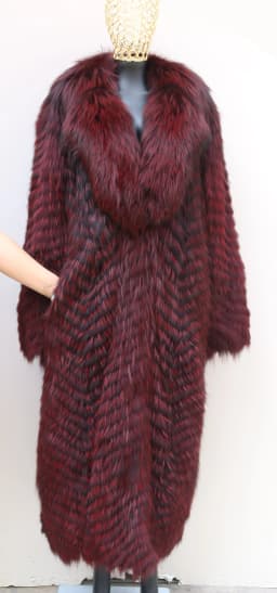 Women's X-Long Raccoon Fur Coat Luxury Winter Fashion Natural Fox Fur Coat Fluffy Streetwear Jacket Ladies Trendy Outerwear