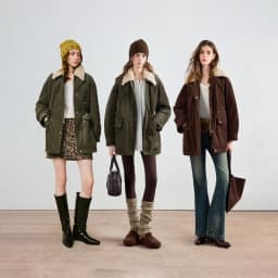 TOYOUTH Women Down Jacket 2026 Winter New Corduroy Teddy Fleece Lapel Drawstring Waist Barnes Style Workwear Outerwear
