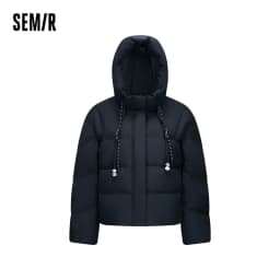 Semir Women Down Jacket 80 Percent Down Fill Loose Fit Hooded Minimal Design Puffer 2026 New Winter Daily Wear Comfort Fit