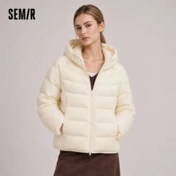 Semir Women Down Jacket 90 Percent Down Fill Water Repellent Loose Fit Hooded Versatile Quilted 2026 New Winter Daily Wear