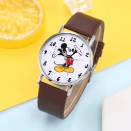Mickey Mouse Minni Steel Quartz Watch Cartoon Children Watches Crystal Diamond Ladies Student Women Anime Clock Girls Golden