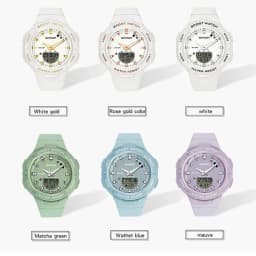 SANDA 6005 Dual Display Electronic Watches Fashion Outdoor Leisure Silicone Strap Student Wrist Watch for Boy and Girl
