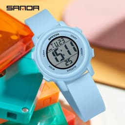 Fashion SANDA 2026 Student Electronic Watch Sports Waterproof Multi Functional LED Student Electronic Digital Watch Alarm Clock