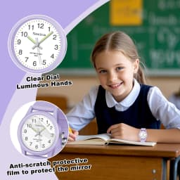 SOCICO Kids Watch Fashion Quartz Boys and Girls Silicone Strap Students Wrist Watch Student Clock Gift