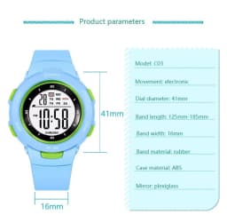 Kids Watches Fashion Luminous Waterproof Alarm Clock Smart Watches Boys and Girls Student Electronic Watch Gift UTHAI CE49