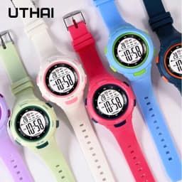 Kids Watches Fashion Luminous Waterproof Alarm Clock Smart Watches Boys and Girls Student Electronic Watch Gift UTHAI CE49